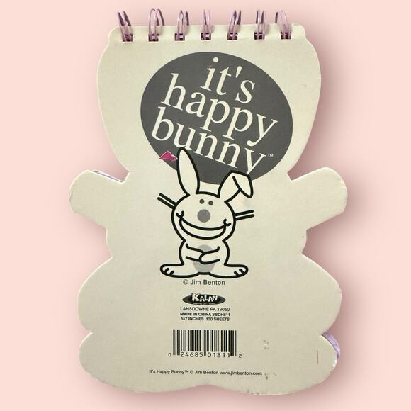 vintage happy bunny Spiral notebook by jim benton Bleh FLAWS - Picture 3 of 4